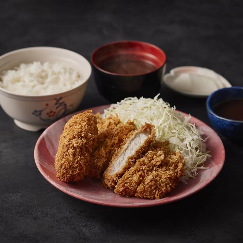 ロース&グラタンコロッケ定食
